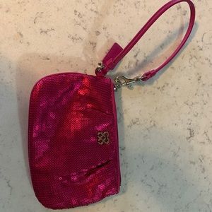 Pink Coach Wristlet